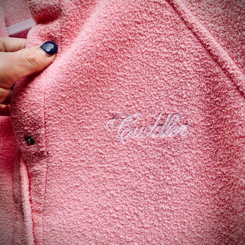 Vintage Cuddler Pink Lounge Onesie Jumpsuit / Combo Cuddler Rose Pyjama S/M - Picture 5 of 11